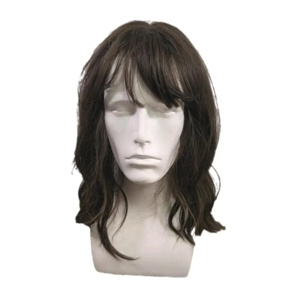 Medium Length Chocolate Brown Synthetic Wavy Layered‎ Wig
